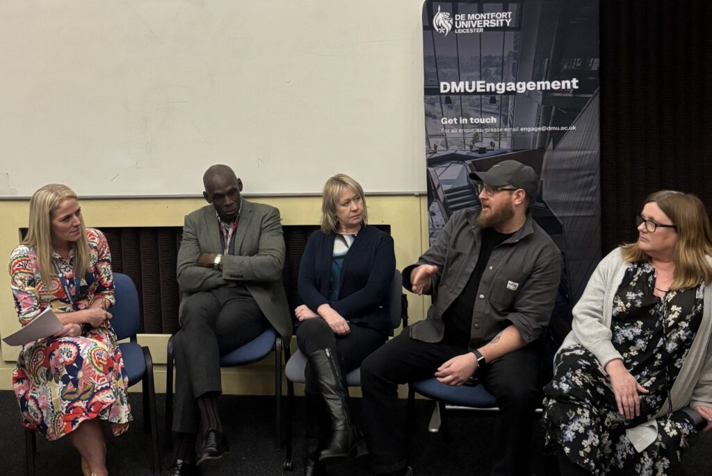 Melissa March leads the panel discussion